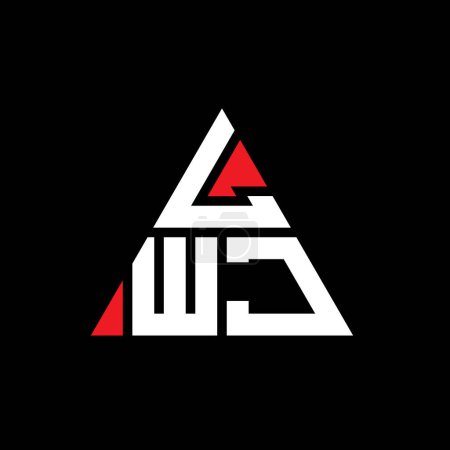 Téléchargez les illustrations : LWJ triangle lettre logo design avec forme de triangle. Logo triangle LWJ monogramme design. Modèle de logo vectoriel triangle LWJ avec couleur rouge. Logo triangulaire LWJ Logo simple, élégant et luxueux. - en licence libre de droit