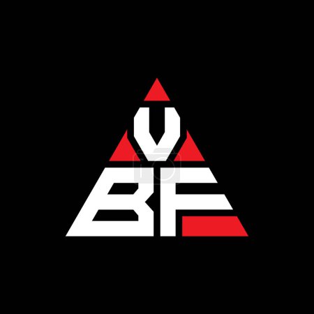 Ilustración de Diseño del logotipo de la letra del triángulo VBF con forma de triángulo. Monograma de diseño del logotipo del triángulo VBF. Plantilla de logotipo de vector de triángulo VBF con color rojo. Logotipo triangular VBF Logotipo simple, elegante y lujoso. - Imagen libre de derechos