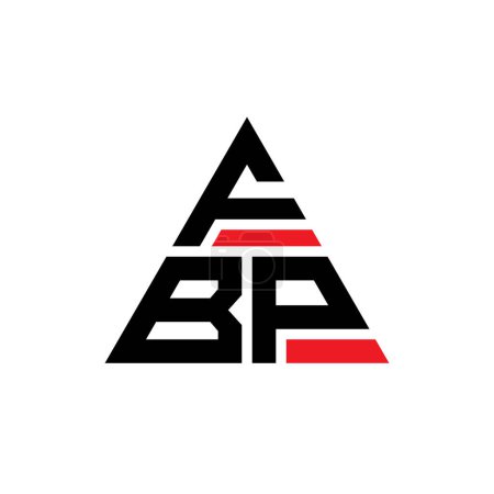 Ilustración de Diseño del logotipo de la letra del triángulo FBP con forma de triángulo. Monograma de diseño del logotipo del triángulo FBP. Plantilla de logotipo de vector triangular FBP con color rojo. Logotipo triangular FBP Logotipo simple, elegante y lujoso. - Imagen libre de derechos