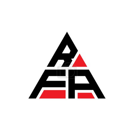 Ilustración de Diseño del logotipo de la letra del triángulo RFA con forma de triángulo. Diseño del logotipo del triángulo RFA monograma. RFA triángulo vector logotipo plantilla con color rojo. Logo triangular RFA Logotipo simple, elegante y lujoso. - Imagen libre de derechos