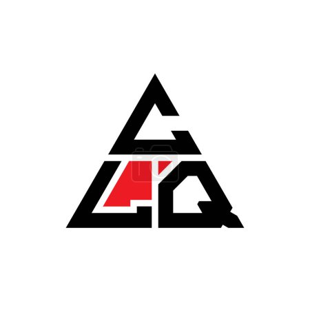 Ilustración de Diseño del logotipo de la letra del triángulo CLQ con forma de triángulo. Diseño del logotipo del triángulo CLQ monograma. Plantilla de logotipo de vector de triángulo CLQ con color rojo. Logo triangular CLQ Logotipo simple, elegante y lujoso. - Imagen libre de derechos
