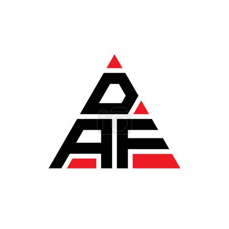 Téléchargez les illustrations : DAF triangle lettre logo design avec forme de triangle. DAF triangle logo design monogramme. Modèle de logo vectoriel triangle DAF avec couleur rouge. Logo triangulaire DAF Logo simple, élégant et luxueux. - en licence libre de droit