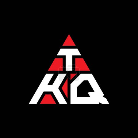 Téléchargez les illustrations : TKQ triangle lettre logo design avec forme de triangle. TKQ logo triangle design monogramme. Modèle de logo vectoriel triangle TKQ avec couleur rouge. Logo triangulaire TKQ Logo simple, élégant et luxueux. - en licence libre de droit