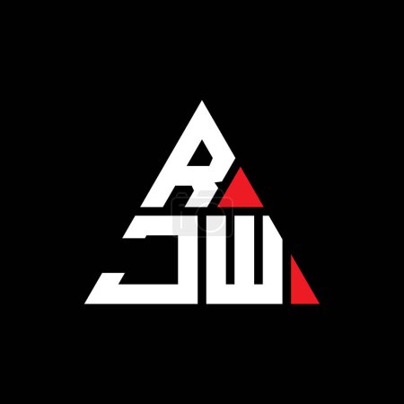 Ilustración de Diseño del logotipo de la letra del triángulo RJW con forma de triángulo. Monograma de diseño del logotipo del triángulo RJW. Plantilla de logotipo de vector de triángulo RJW con color rojo. Logotipo triangular RJW Logotipo simple, elegante y lujoso. - Imagen libre de derechos
