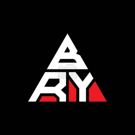 Ilustración de Diseño de logotipo de letra triángulo BRY con forma de triángulo. Diseño del logotipo del triángulo BRY monograma. Plantilla de logotipo de vector triángulo BRY con color rojo. Logo triangular BRY Logotipo simple, elegante y lujoso. - Imagen libre de derechos