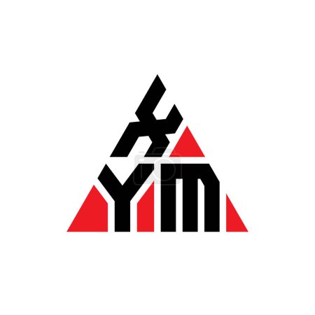 Illustration for XYM triangle letter logo design with triangle shape. XYM triangle logo design monogram. XYM triangle vector logo template with red color. XYM triangular logo Simple, Elegant, and Luxurious Logo. - Royalty Free Image