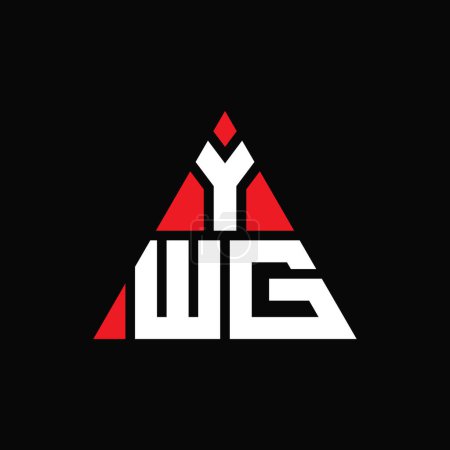 Téléchargez les illustrations : YWG triangle lettre logo design avec forme de triangle. Monogramme de conception de logo triangle YWG. Modèle de logo vectoriel triangle YWG avec couleur rouge. Logo triangulaire YWG Logo simple, élégant et luxueux. - en licence libre de droit