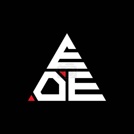 Ilustración de Diseño del logotipo de la letra del triángulo EOE con forma de triángulo. Monograma de diseño del logotipo del triángulo EOE. Plantilla de logotipo de vector triangular EOE con color rojo. Logotipo triangular EOE Logotipo simple, elegante y lujoso. - Imagen libre de derechos