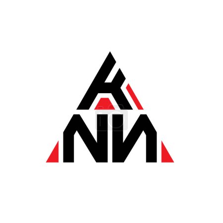 Illustration for KNN triangle letter logo design with triangle shape. KNN triangle logo design monogram. KNN triangle vector logo template with red color. KNN triangular logo Simple, Elegant, and Luxurious Logo. - Royalty Free Image