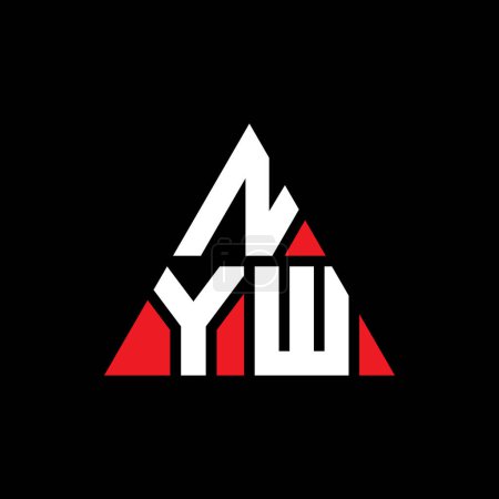 Ilustración de Diseño del logotipo de la letra del triángulo NYW con forma de triángulo. Diseño del logotipo del triángulo NYW monograma. Plantilla de logotipo de vector triangular NYW con color rojo. Logotipo triangular NYW Logotipo simple, elegante y lujoso. - Imagen libre de derechos