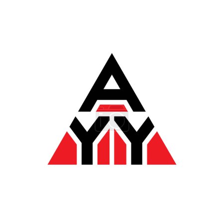 Illustration for AYY triangle letter logo design with triangle shape. AYY triangle logo design monogram. AYY triangle vector logo template with red color. AYY triangular logo Simple, Elegant, and Luxurious Logo. - Royalty Free Image