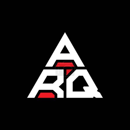 Ilustración de Diseño del logotipo de la letra del triángulo ARQ con forma de triángulo. Monograma de diseño del logotipo del triángulo ARQ. Plantilla de logotipo de triángulo ARQ con color rojo. Logo triangular de ARQ Logotipo simple, elegante y lujoso. - Imagen libre de derechos
