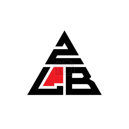 Illustration for ZLB triangle letter logo design with triangle shape. ZLB triangle logo design monogram. ZLB triangle vector logo template with red color. ZLB triangular logo Simple, Elegant, and Luxurious Logo. - Royalty Free Image