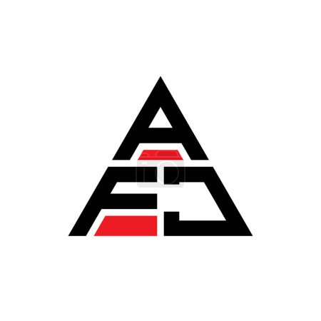 Téléchargez les illustrations : AFJ lettre triangle logo design avec forme de triangle. Monogramme design logo AFJ triangle. Modèle de logo vectoriel triangle AFJ avec couleur rouge. Logo triangulaire AFJ Logo simple, élégant et luxueux. - en licence libre de droit