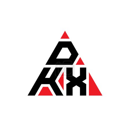 Téléchargez les illustrations : DKX triangle lettre logo design avec forme de triangle. Monogramme DKX logo triangle design. Modèle de logo vectoriel triangle DKX avec couleur rouge. Logo triangulaire DKX Logo simple, élégant et luxueux. - en licence libre de droit