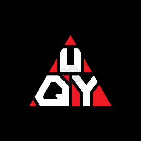Illustration for UQY triangle letter logo design with triangle shape. UQY triangle logo design monogram. UQY triangle vector logo template with red color. UQY triangular logo Simple, Elegant, and Luxurious Logo. - Royalty Free Image