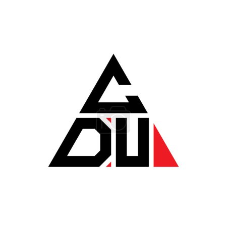 Ilustración de Diseño del logotipo de letra de triángulo CDU con forma de triángulo. Diseño del logotipo del triángulo CDU monograma. Plantilla de logotipo de vector triangular CDU con color rojo. Logotipo triangular CDU Logotipo simple, elegante y lujoso. - Imagen libre de derechos