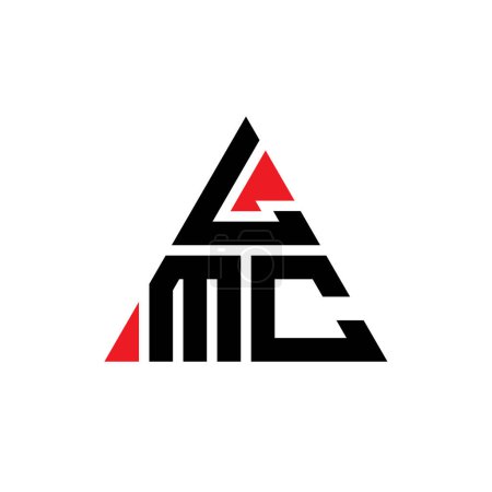 Téléchargez les illustrations : LMC triangle lettre logo design avec forme de triangle. Monogramme design logo triangle LMC. Modèle de logo vectoriel triangle LMC avec couleur rouge. Logo triangulaire LMC Logo simple, élégant et luxueux. - en licence libre de droit