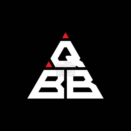 Illustration for QBB triangle letter logo design with triangle shape. QBB triangle logo design monogram. QBB triangle vector logo template with red color. QBB triangular logo Simple, Elegant, and Luxurious Logo. - Royalty Free Image