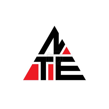 Ilustración de Diseño del logotipo de la letra del triángulo NTE con forma de triángulo. Monograma de diseño del logotipo del triángulo NTE. Plantilla de logotipo de vector triangular NTE con color rojo. Logotipo triangular NTE Logotipo simple, elegante y lujoso. - Imagen libre de derechos