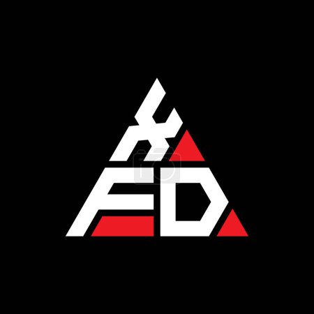 Téléchargez les photos : Modèle de logo de lettre triangle XFD avec forme de triangle. Monogramme XFD logo triangle design. Modèle de logo vectoriel triangle XFD avec couleur rouge. Logo triangulaire XFD Logo simple, élégant et luxueux. - en image libre de droit