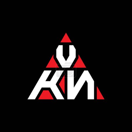 Téléchargez les illustrations : VKN triangle lettre logo design avec forme de triangle. Monogramme de logo triangle VKN. Modèle de logo vectoriel triangle VKN avec couleur rouge. Logo triangulaire VKN Logo simple, élégant et luxueux. - en licence libre de droit