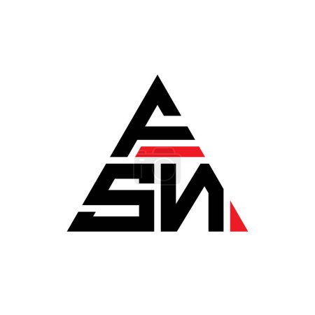 Illustration for FSN triangle letter logo design with triangle shape. FSN triangle logo design monogram. FSN triangle vector logo template with red color. FSN triangular logo Simple, Elegant, and Luxurious Logo. - Royalty Free Image