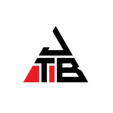 Illustration for JTB triangle letter logo design with triangle shape. JTB triangle logo design monogram. JTB triangle vector logo template with red color. JTB triangular logo Simple, Elegant, and Luxurious Logo. - Royalty Free Image