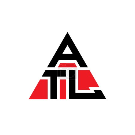 ATL triangle lettre logo design avec forme de triangle. ATL logo triangle design monogramme. Modèle de logo vectoriel triangle ATL avec couleur rouge. Logo triangulaire ATL Logo simple, élégant et luxueux.