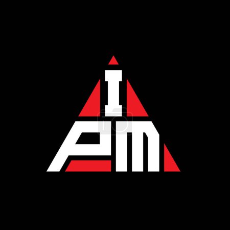 Ilustración de Diseño de logotipo de letra de triángulo IPM con forma de triángulo. Diseño del logotipo del triángulo IPM monograma. Plantilla de logotipo de vector de triángulo IPM con color rojo. Logotipo triangular IPM Logotipo simple, elegante y lujoso. - Imagen libre de derechos