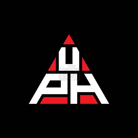 Téléchargez les illustrations : UPH triangle lettre logo design avec forme de triangle. UPH triangle logo design monogramme. Modèle de logo vectoriel triangle UPH avec couleur rouge. Logo triangulaire UPH Logo simple, élégant et luxueux. - en licence libre de droit