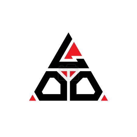 Téléchargez les illustrations : LOO triangle lettre logo design avec forme de triangle. LOO triangle logo design monogramme. Modèle de logo vectoriel triangle LOO avec couleur rouge. Logo LOO triangulaire Logo simple, élégant et luxueux. - en licence libre de droit