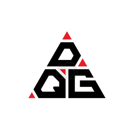 Ilustración de Diseño del logotipo de letra de triángulo DQG con forma de triángulo. Monograma de diseño del logotipo del triángulo DQG. Plantilla de logotipo de vector de triángulo DQG con color rojo. Logotipo triangular DQG Logotipo simple, elegante y lujoso. - Imagen libre de derechos
