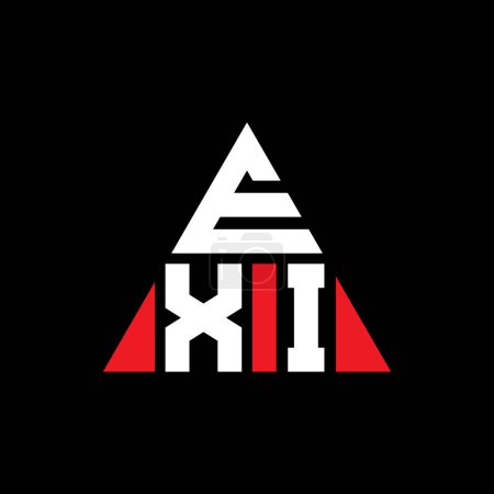 Ilustración de Diseño del logotipo de la letra del triángulo EXI con forma de triángulo. Diseño del logotipo del triángulo EXI monograma. Plantilla de logotipo de vector de triángulo EXI con color rojo. Logo triangular EXI Logotipo simple, elegante y lujoso. - Imagen libre de derechos