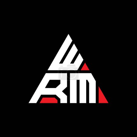 Ilustración de Diseño del logotipo de letra de triángulo WRM con forma de triángulo. Monograma de diseño del logotipo del triángulo WRM. WRM triángulo vector logotipo plantilla con color rojo. Logo triangular de WRM Logotipo simple, elegante y lujoso. - Imagen libre de derechos