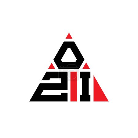 Téléchargez les illustrations : OZI triangle lettre logo design avec forme de triangle. OZI logo triangle design monogramme. Modèle de logo vectoriel triangle OZI avec couleur rouge. Logo triangulaire OZI Logo simple, élégant et luxueux. - en licence libre de droit