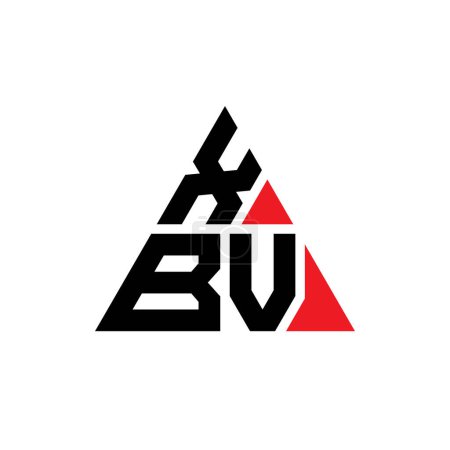 Ilustración de Diseño del logotipo de la letra del triángulo XBV con forma de triángulo. Monograma de diseño del logotipo del triángulo XBV. Plantilla de logotipo de vector triangular XBV con color rojo. Logotipo triangular XBV Logotipo simple, elegante y lujoso. - Imagen libre de derechos