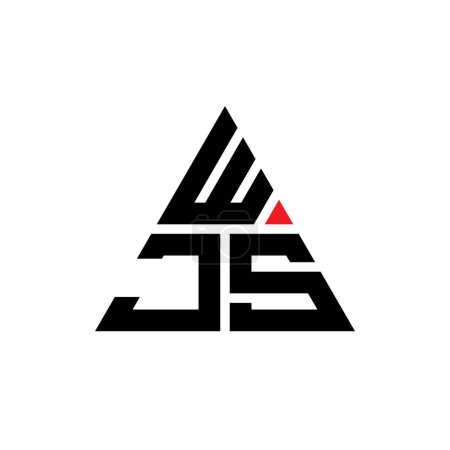 Téléchargez les illustrations : WJS triangle lettre logo design avec forme de triangle. WJS logo triangle design monogramme. Modèle de logo vectoriel triangle WJS avec couleur rouge. Logo triangulaire WJS Logo simple, élégant et luxueux. - en licence libre de droit