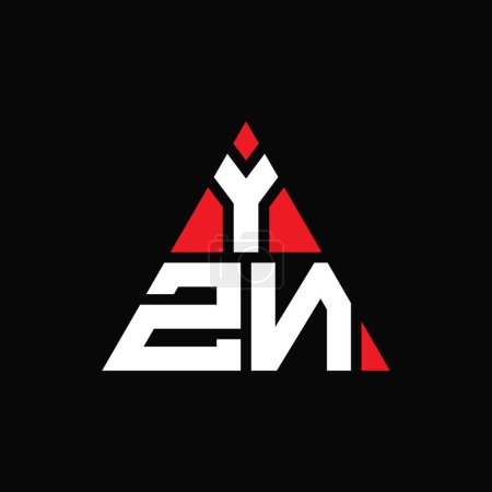 Téléchargez les illustrations : YZN triangle lettre logo design avec forme de triangle. Monogramme de conception de logo YZN triangle. Modèle de logo vectoriel triangle YZN avec couleur rouge. Logo triangulaire YZN Logo simple, élégant et luxueux. - en licence libre de droit