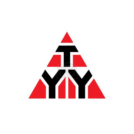 Ilustración de TIPO diseño del logotipo de la letra triángulo con forma de triángulo. Diseño del logotipo del triángulo TYY monograma. TIPO triángulo vector logotipo plantilla con color rojo. Logo triangular TYY Logotipo simple, elegante y lujoso. - Imagen libre de derechos