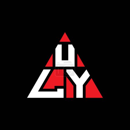 Téléchargez les illustrations : ULY triangle lettre logo design avec forme de triangle. ULY logo triangle design monogramme. Modèle de logo vectoriel triangle ULY avec couleur rouge. Logo ULY triangulaire Logo simple, élégant et luxueux. - en licence libre de droit