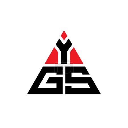 Illustration for YGS triangle letter logo design with triangle shape. YGS triangle logo design monogram. YGS triangle vector logo template with red color. YGS triangular logo Simple, Elegant, and Luxurious Logo. - Royalty Free Image