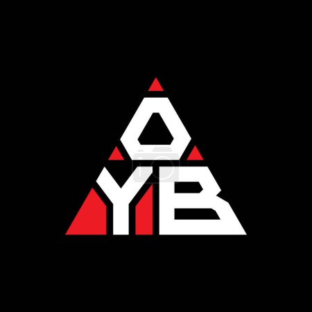 Illustration for OYB triangle letter logo design with triangle shape. OYB triangle logo design monogram. OYB triangle vector logo template with red color. OYB triangular logo Simple, Elegant, and Luxurious Logo. - Royalty Free Image