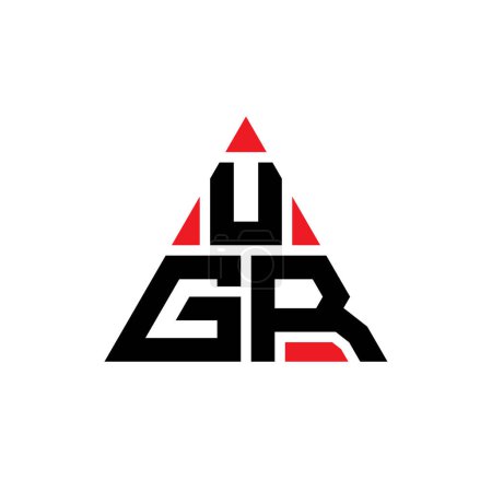 Téléchargez les illustrations : UGR triangle lettre logo design avec forme de triangle. Monogramme design logo triangle UGR. Modèle de logo vectoriel triangle UGR avec couleur rouge. Logo triangulaire UGR Logo simple, élégant et luxueux. - en licence libre de droit