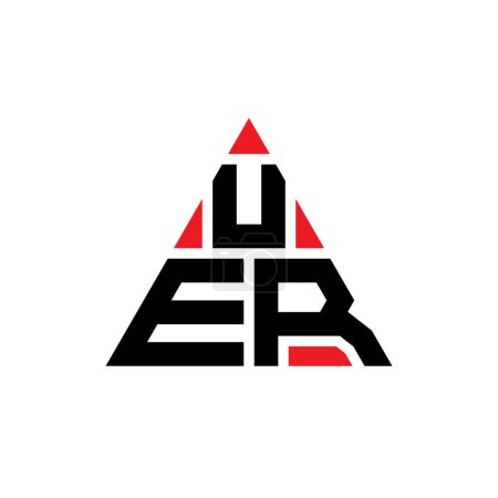 Ilustración de Diseño del logotipo de la letra del triángulo UER con forma de triángulo. Monograma de diseño del logotipo del triángulo UER. Plantilla de logotipo de vector triangular UER con color rojo. Logotipo triangular UER Logotipo simple, elegante y lujoso. - Imagen libre de derechos