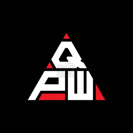 Ilustración de Diseño del logotipo de la letra del triángulo QPW con forma de triángulo. Diseño del logotipo del triángulo QPW monograma. Plantilla de logotipo de vector de triángulo QPW con color rojo. Logotipo triangular QPW Logotipo simple, elegante y lujoso. - Imagen libre de derechos