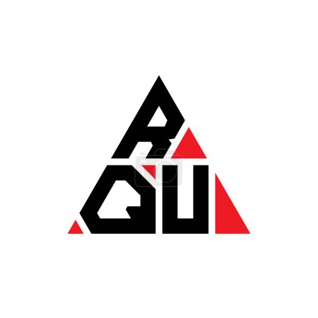 Ilustración de Diseño del logotipo de la letra del triángulo RQU con forma de triángulo. Monograma de diseño del logotipo del triángulo RQU. Plantilla de logotipo de vector de triángulo RQU con color rojo. Logotipo triangular RQU Logotipo simple, elegante y lujoso. - Imagen libre de derechos