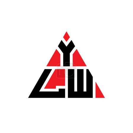 Ilustración de Diseño del logotipo de la letra del triángulo YLW con forma de triángulo. Monograma de diseño del logotipo del triángulo YLW. Plantilla de logotipo de vector de triángulo YLW con color rojo. Logotipo triangular YLW Logotipo simple, elegante y lujoso. - Imagen libre de derechos