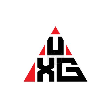 Téléchargez les illustrations : UXG triangle lettre logo design avec forme de triangle. UXG logo triangle design monogramme. Modèle de logo vectoriel triangle UXG avec couleur rouge. Logo triangulaire UXG Logo simple, élégant et luxueux. - en licence libre de droit