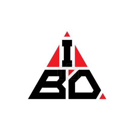 Téléchargez les illustrations : IBO triangle lettre logo design avec forme de triangle. Monogramme IBO logo triangle design. Modèle de logo vectoriel triangle IBO avec couleur rouge. Logo triangulaire IBO Logo simple, élégant et luxueux. - en licence libre de droit